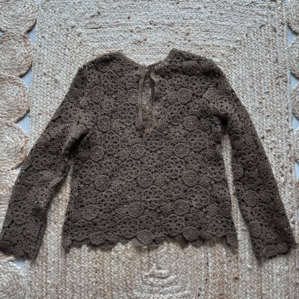 ZARA Crochet Lace Top – Size M – New without tags 🤎 - Picture 11 of 12